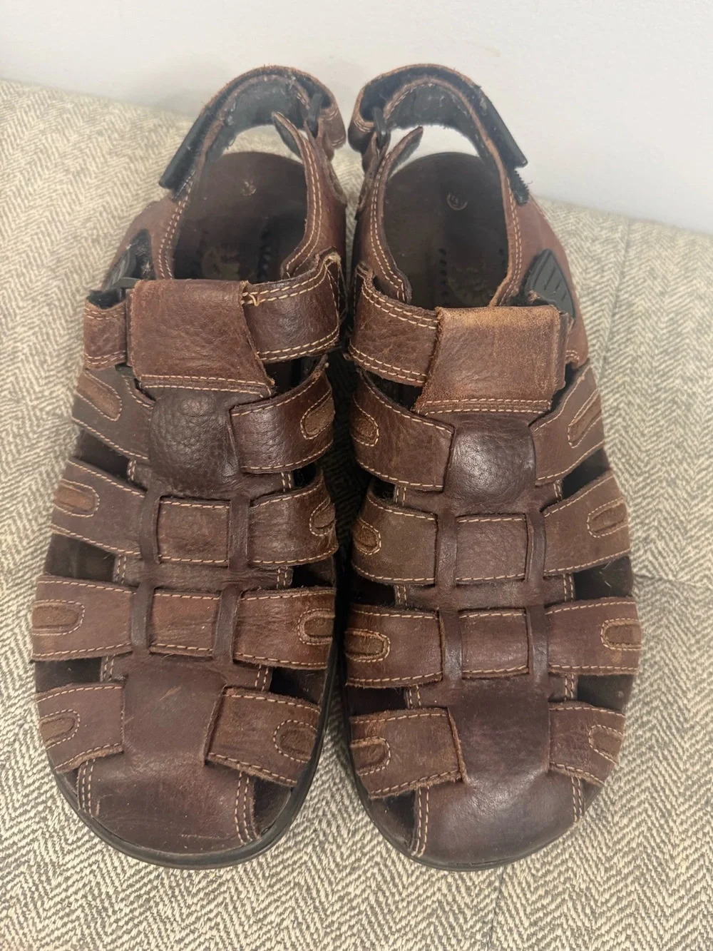 Earth Spirit Mens Fisherman Simon Brown Genuine Leather Sandals US 12